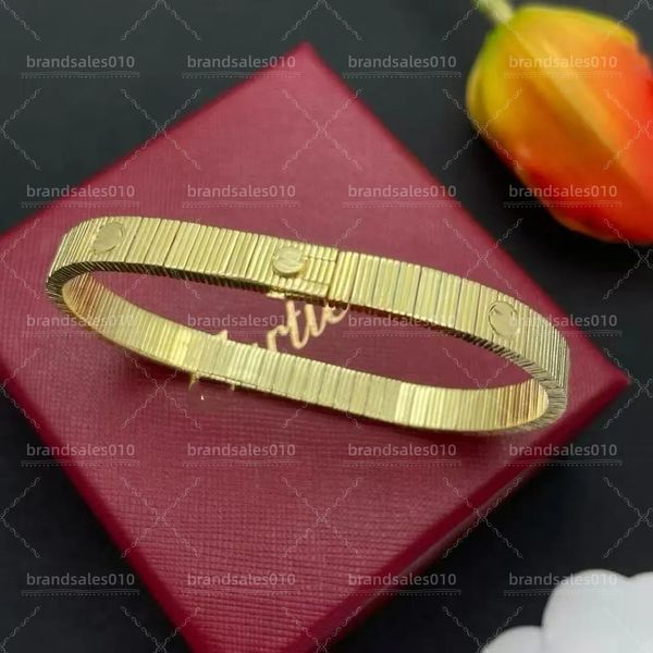 25ss luxury New Arrival Luxury Flexible Wrist Band Bangle Have No Limits Screw Love Stripes Bracelet for Women Men Jewelry Gifts