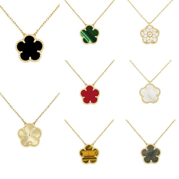Luxury jewelry Lucky Clover Necklace Designer Jewelry Fashion Women Stainless Steel Mother of Pearl 18K Gold Plated Christmas Valentine's Day Gift Flower Necklace